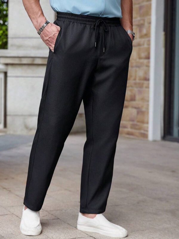 Manfinity RelaxMax Pantalon mode couleur unie pour hommes, adapté pour l'été – Image 6