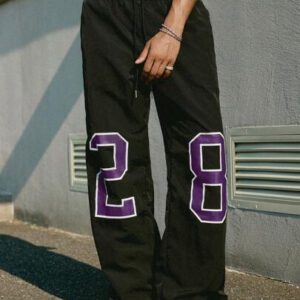 Manfinity Streetrush Pantalon décontracté pour hommes avec cordon de serrage à la taille et imprimé numérique