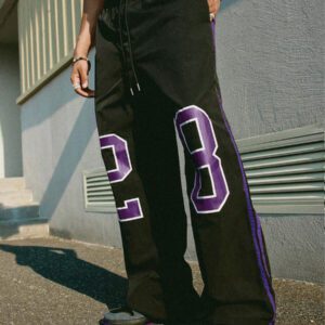Manfinity Streetrush Pantalon décontracté pour hommes avec cordon de serrage à la taille et imprimé numérique