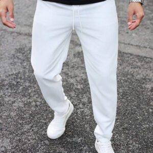 Manfinity Homme Pantalon décontracté à poche avec nœud à l'avant pour hommes, design minimaliste pour un port quotidien