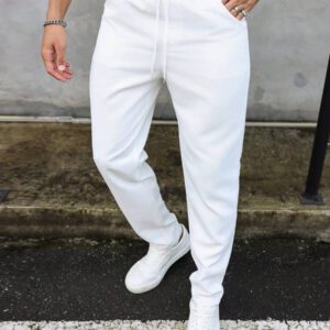 Manfinity Homme Pantalon décontracté à poche avec nœud à l'avant pour hommes, design minimaliste pour un port quotidien