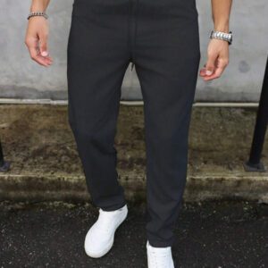 Manfinity Homme Pantalon décontracté à poche avec nœud à l'avant pour hommes, design minimaliste pour un port quotidien