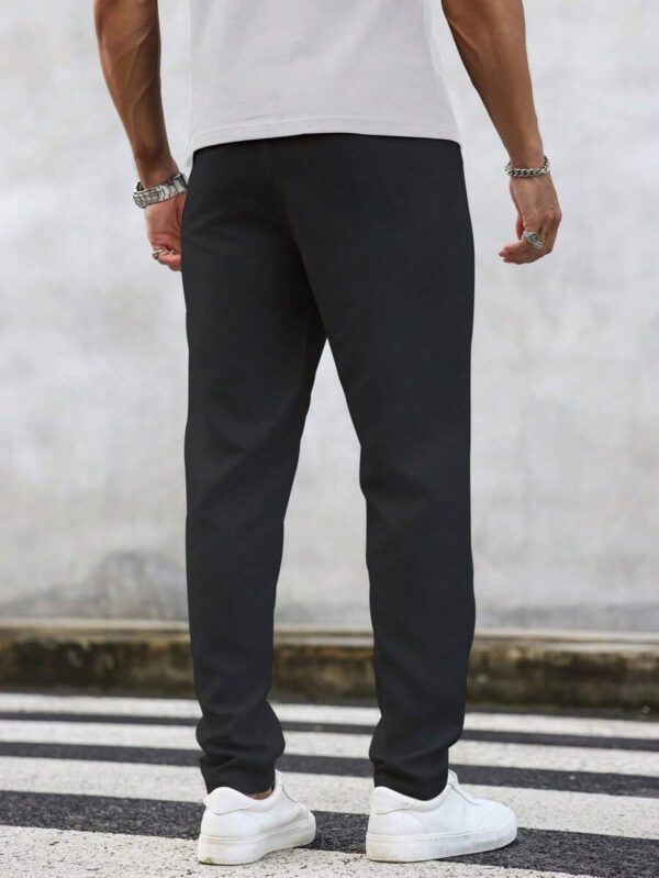 Manfinity Homme Pantalon décontracté à poche avec nœud à l'avant pour hommes, design minimaliste pour un port quotidien – Image 11