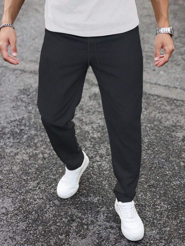 Manfinity Homme Pantalon décontracté à poche avec nœud à l'avant pour hommes, design minimaliste pour un port quotidien – Image 13