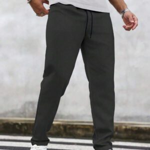 Manfinity Homme Pantalon décontracté à poche avec nœud à l'avant pour hommes, design minimaliste pour un port quotidien