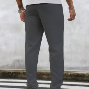 Manfinity Homme Pantalon décontracté à poche avec nœud à l'avant pour hommes, design minimaliste pour un port quotidien