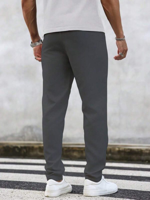 Manfinity Homme Pantalon décontracté à poche avec nœud à l'avant pour hommes, design minimaliste pour un port quotidien – Image 16