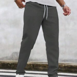 Manfinity Homme Pantalon décontracté à poche avec nœud à l'avant pour hommes, design minimaliste pour un port quotidien