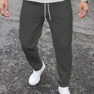 Manfinity Homme Pantalon décontracté à poche avec nœud à l'avant pour hommes, design minimaliste pour un port quotidien