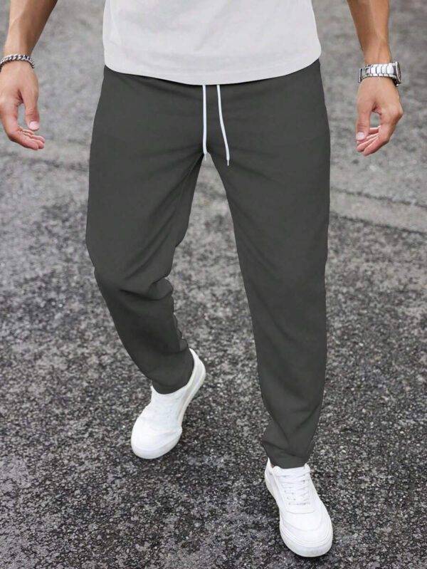 Manfinity Homme Pantalon décontracté à poche avec nœud à l'avant pour hommes, design minimaliste pour un port quotidien – Image 19