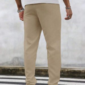 Manfinity Homme Pantalon décontracté à poche avec nœud à l'avant pour hommes, design minimaliste pour un port quotidien