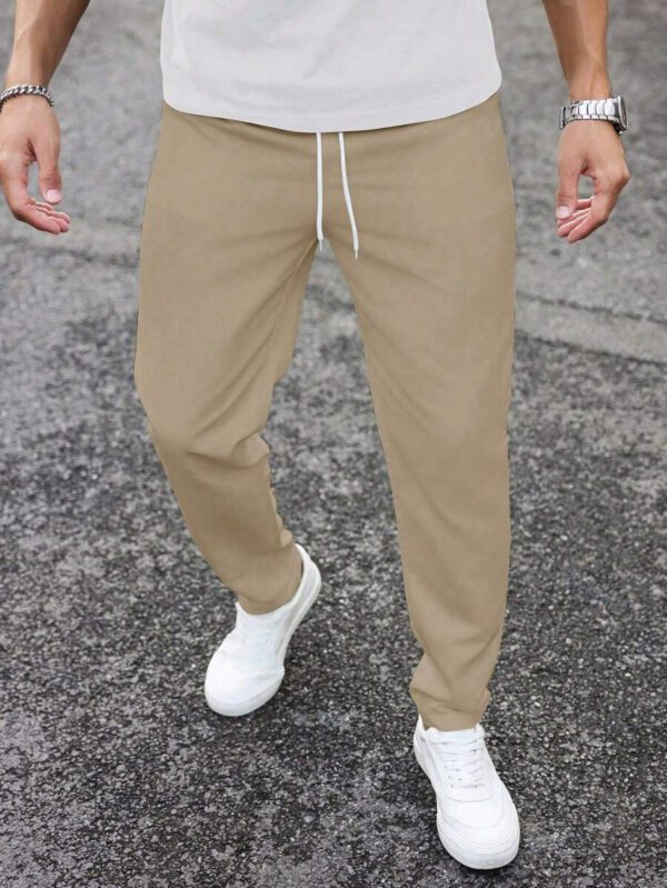 Manfinity Homme Pantalon décontracté à poche avec nœud à l'avant pour hommes, design minimaliste pour un port quotidien – Image 25