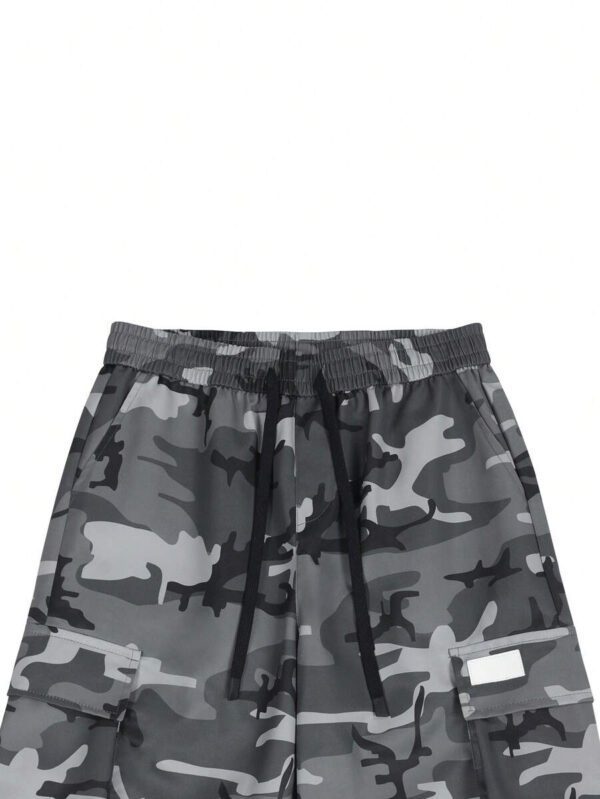Manfinity Streetrush Pantalon cargo camouflage ample homme, pantalon cargo camouflage, pantalon ample décontracté – Image 7
