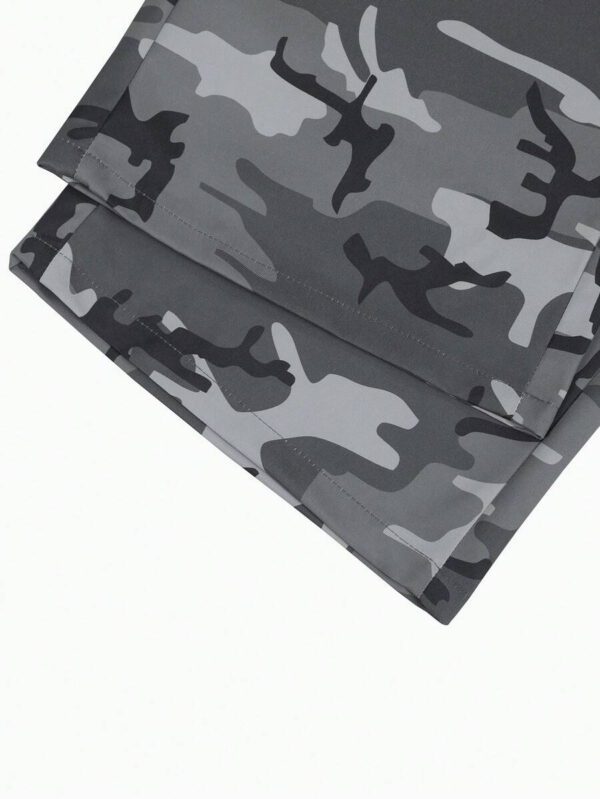 Manfinity Streetrush Pantalon cargo camouflage ample homme, pantalon cargo camouflage, pantalon ample décontracté – Image 8