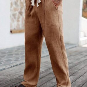 Manfinity Hypemode Pantalon cargo décontracté pour homme avec cordon de serrage et plusieurs poches