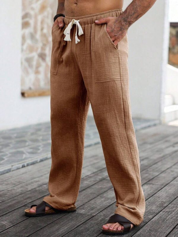 Manfinity Hypemode Pantalon cargo décontracté pour homme avec cordon de serrage et plusieurs poches – Image 10