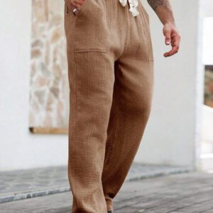 Manfinity Hypemode Pantalon cargo décontracté pour homme avec cordon de serrage et plusieurs poches