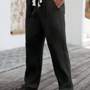 Manfinity Hypemode Pantalon cargo décontracté pour homme avec cordon de serrage et plusieurs poches