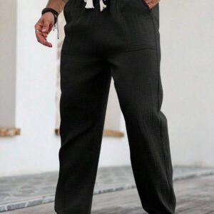 Manfinity Hypemode Pantalon cargo décontracté pour homme avec cordon de serrage et plusieurs poches