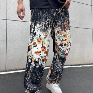 Manfinity Homme Pantalon casual polyvalent pour homme avec cordon de serrage à la taille et poches