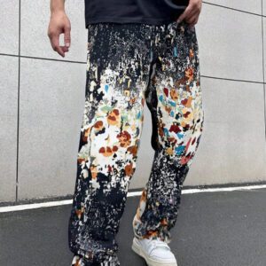 Manfinity Homme Pantalon casual polyvalent pour homme avec cordon de serrage à la taille et poches
