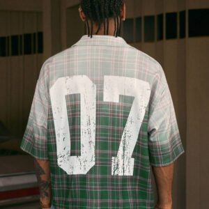 AXEPEAK Chemise pour hommes à manches courtes, coupe ample et collier multiple, style de rue, en différentes tailles. Convient pour l'école et les tenues de rue