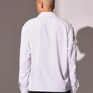 SUMWON Chemise bouton classique manches longues Sumwon Premium à fines rayures, coupe classique, professionnelle et de bureau, ajustement régulier, légère, col, marque de créateur, pour l'automne et l'hiver