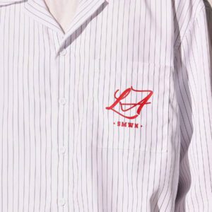 SUMWON Chemise bouton classique manches longues Sumwon Premium à fines rayures, coupe classique, professionnelle et de bureau, ajustement régulier, légère, col, marque de créateur, pour l'automne et l'hiver