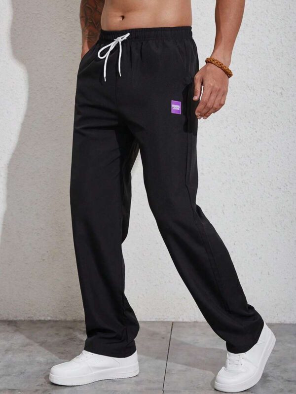Manfinity Homme Homme Pantalon À Applique Lettre À Cordon – Image 4