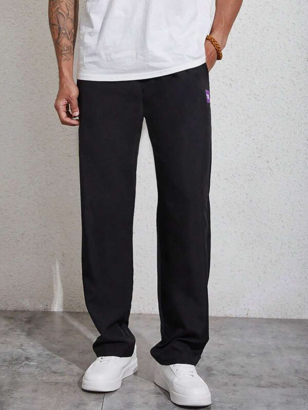 Manfinity Homme Homme Pantalon À Applique Lettre À Cordon – Image 6