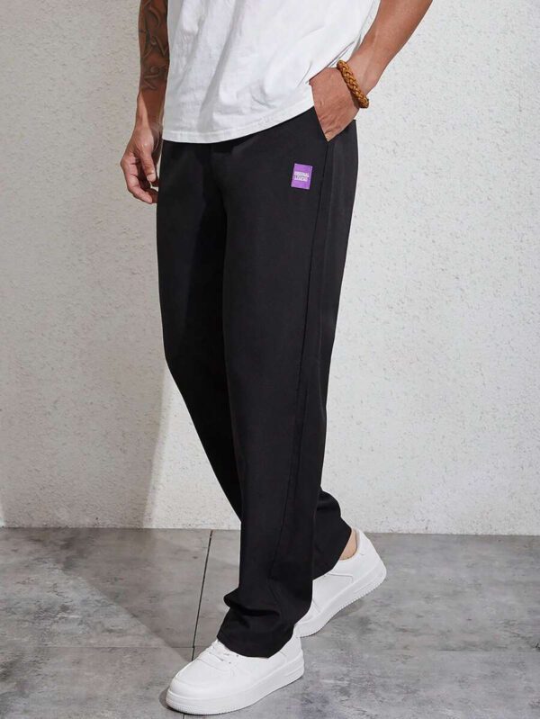 Manfinity Homme Homme Pantalon À Applique Lettre À Cordon – Image 7