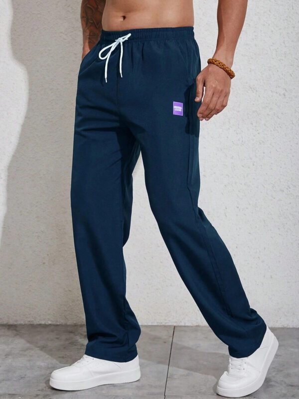 Manfinity Homme Homme Pantalon À Applique Lettre À Cordon – Image 14