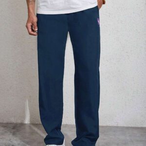 Manfinity Homme Homme Pantalon À Applique Lettre À Cordon