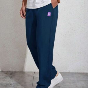 Manfinity Homme Homme Pantalon À Applique Lettre À Cordon