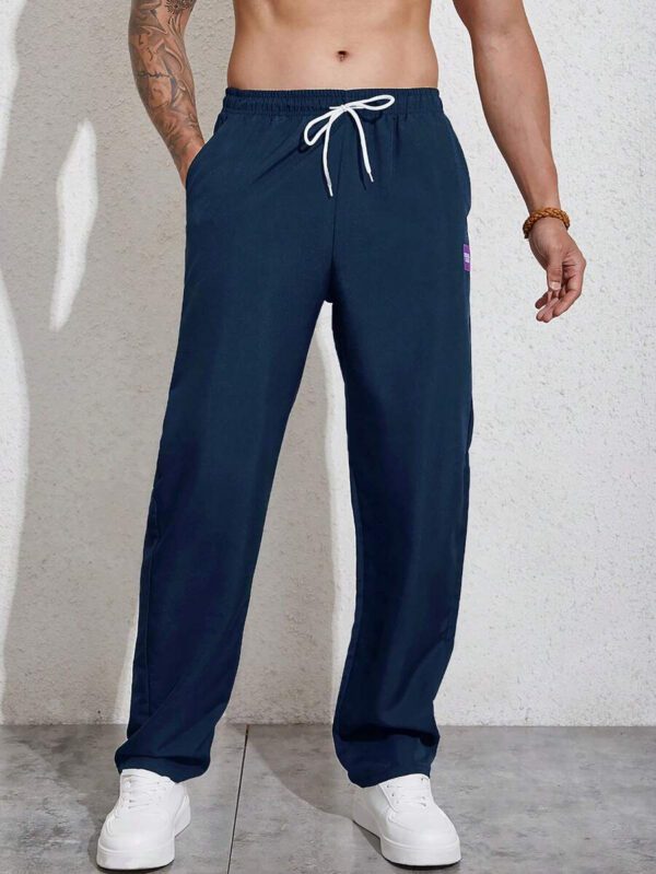 Manfinity Homme Homme Pantalon À Applique Lettre À Cordon – Image 18