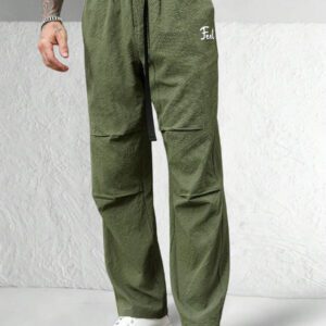 Manfinity Hypemode Pantalon casual ajusté pour hommes, pantalon polyvalent et léger, style américain