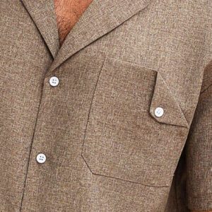 Manfinity CasualCool Chemise décontractée en lin à manches courtes pour hommes, style de rue jeune pour hommes. Produit multifonctionnel INS : cette chemise à manches courtes pour hommes est faite de tissu teint en lin, texture légère, la texture unique donne à la chemise un style de rue naturel. Elle convient pour la marche quotidienne dans la rue, les fêtes, les festivals de musique et autres activités de loisirs. C'est un excellent cadeau pour un petit ami ou un mari.