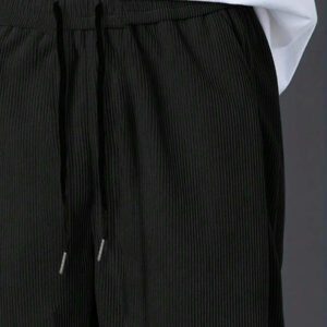 Manfinity Hypemode Pantalon décontracté ample en coton avec cordon de serrage et appliqués, pour hommes