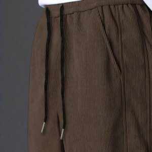 Manfinity Hypemode Pantalon décontracté ample en coton avec cordon de serrage et appliqués, pour hommes