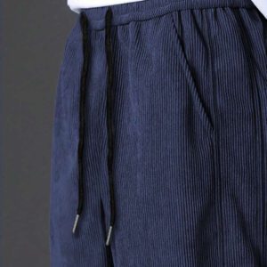 Manfinity Hypemode Pantalon décontracté ample en coton avec cordon de serrage et appliqués, pour hommes