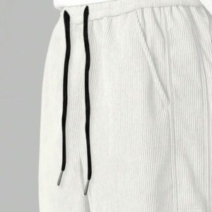 Manfinity Hypemode Pantalon décontracté ample en coton avec cordon de serrage et appliqués, pour hommes
