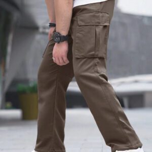 Manfinity Hypemode Pantalon cargo de couleur unie pour homme, design de poches, pour usage quotidien et casual