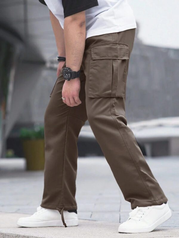 Manfinity Hypemode Pantalon cargo de couleur unie pour homme, design de poches, pour usage quotidien et casual – Image 5