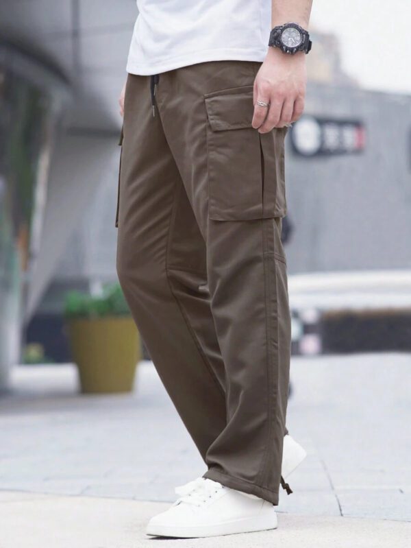 Manfinity Hypemode Pantalon cargo de couleur unie pour homme, design de poches, pour usage quotidien et casual – Image 7