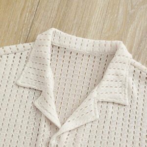 Manfinity VCAY Chemise décontractée tricotée ample à manches courtes pour hommes, mode pour une utilisation quotidienne
