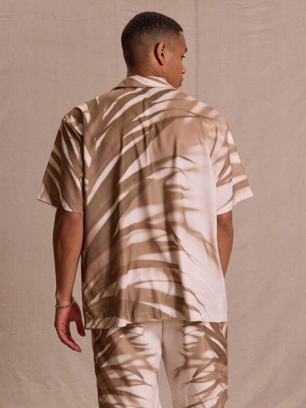 Musero Chemise à manches courtes imprimée avec boutons et col, idéale pour le printemps, l'été, les vacances et Pâques, style de rue – Image 4