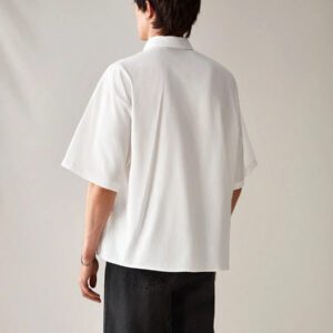 SWAVVY Chemise décontractée et polyvalente de couleur unie pour hommes