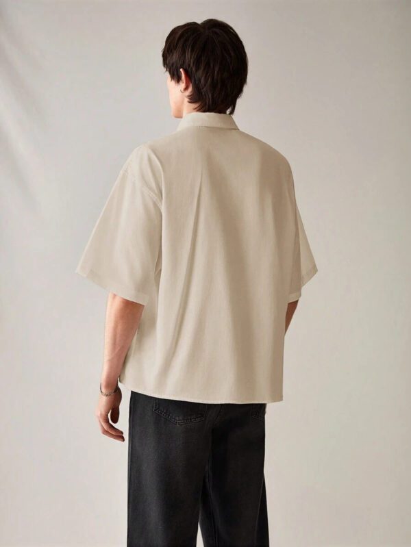 SWAVVY Chemise décontractée et polyvalente de couleur unie pour hommes – Image 10