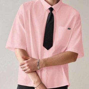 SWAVVY Chemise décontractée et polyvalente de couleur unie pour hommes