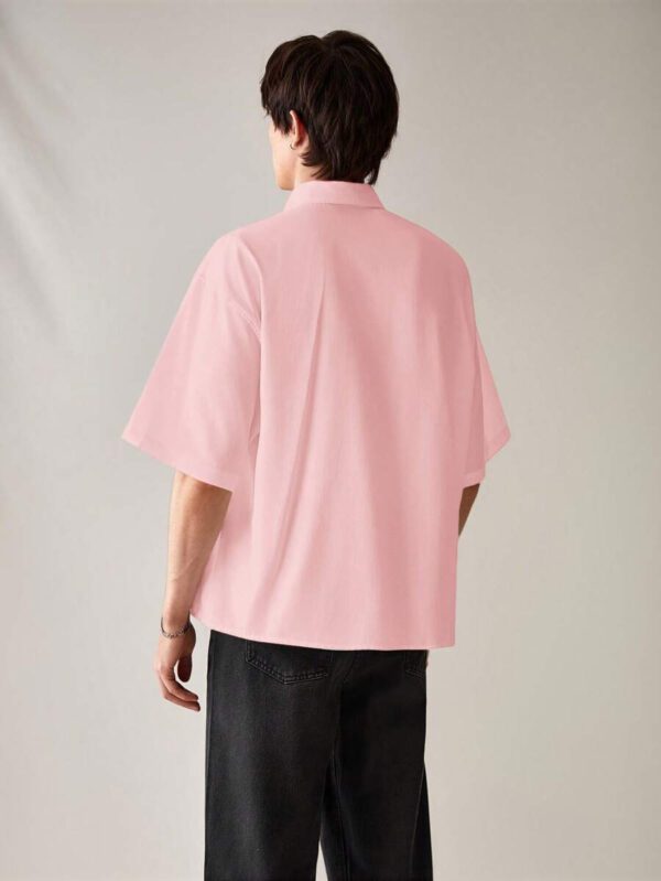 SWAVVY Chemise décontractée et polyvalente de couleur unie pour hommes – Image 17
